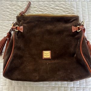 Dooney and Bourke small suede satchel and chestnut